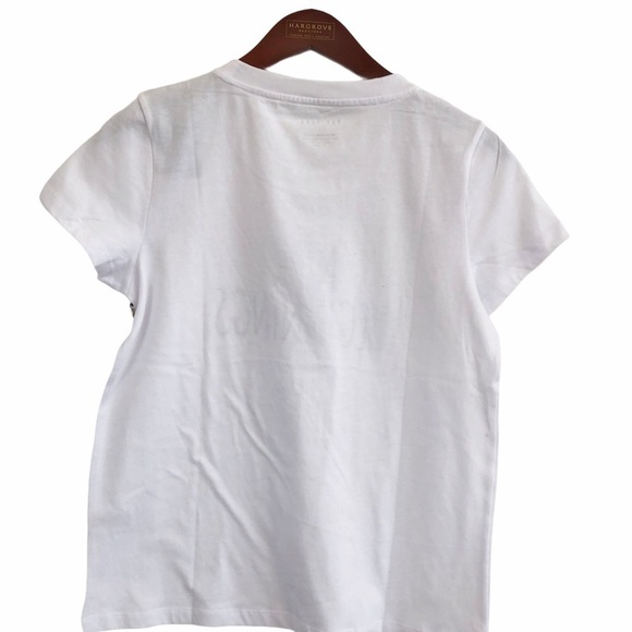 RAE DUNN NWT New Beginnings Graphic Front T Shirt Size Small in White - Picture 7 of 9